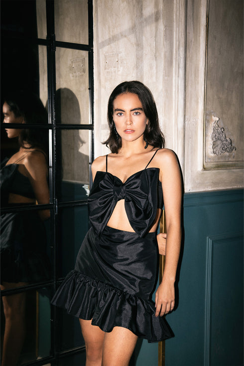 Falda Tafeta Negro
